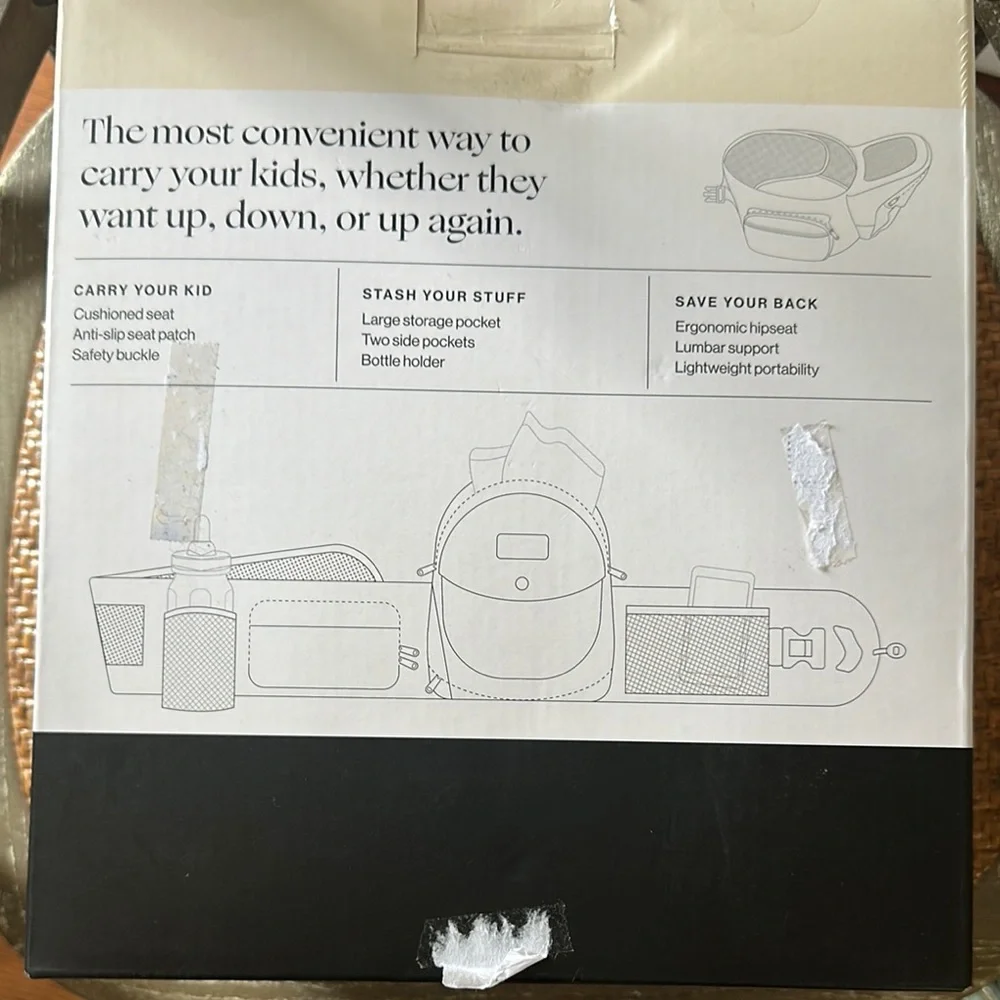 Strapless Baby Hipseat - Black - Picture 4 of 4